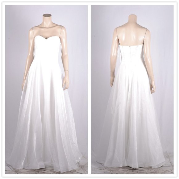 La Femme Strapless Organza Wedding dress or prom Gown 0 - Picture 2 of 5